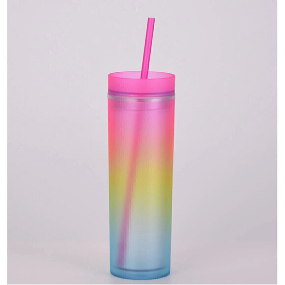 Gradient Rainbow Tumblers Light Pink To Blue - Picture 1 of 6